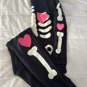 Carter's Size 10 Halloween Bones Glow-In-The Dark Pajama Set